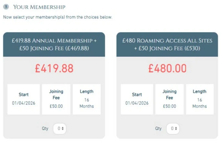 The ‘Your Membership’ section of the new Gold’s Gym website, with £419.88 shown prominently and the £469.88 total in the card heading