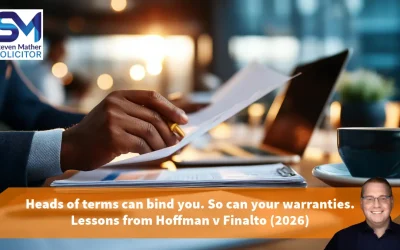 Heads of terms can bind you. So can your warranties. Lessons from Hoffman v Finalto (2026)