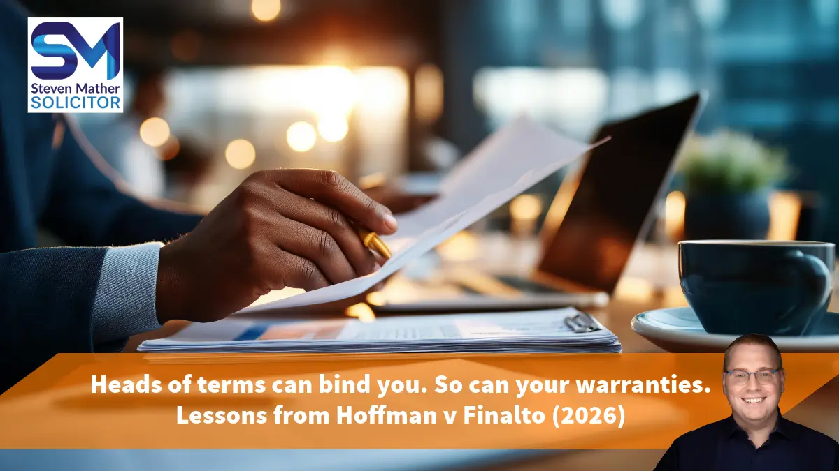 hoffman - heads of terms can be binding - image shows photo of person holding contract