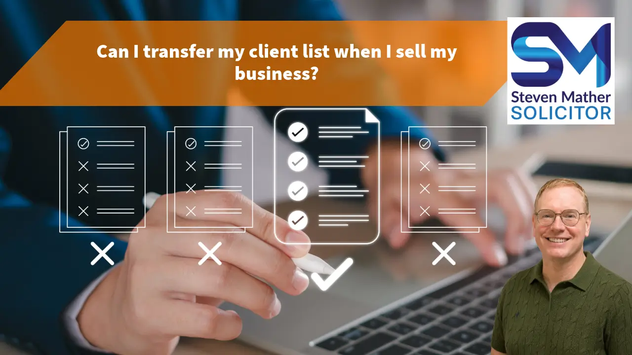 can i transfer my client list when i sell my business