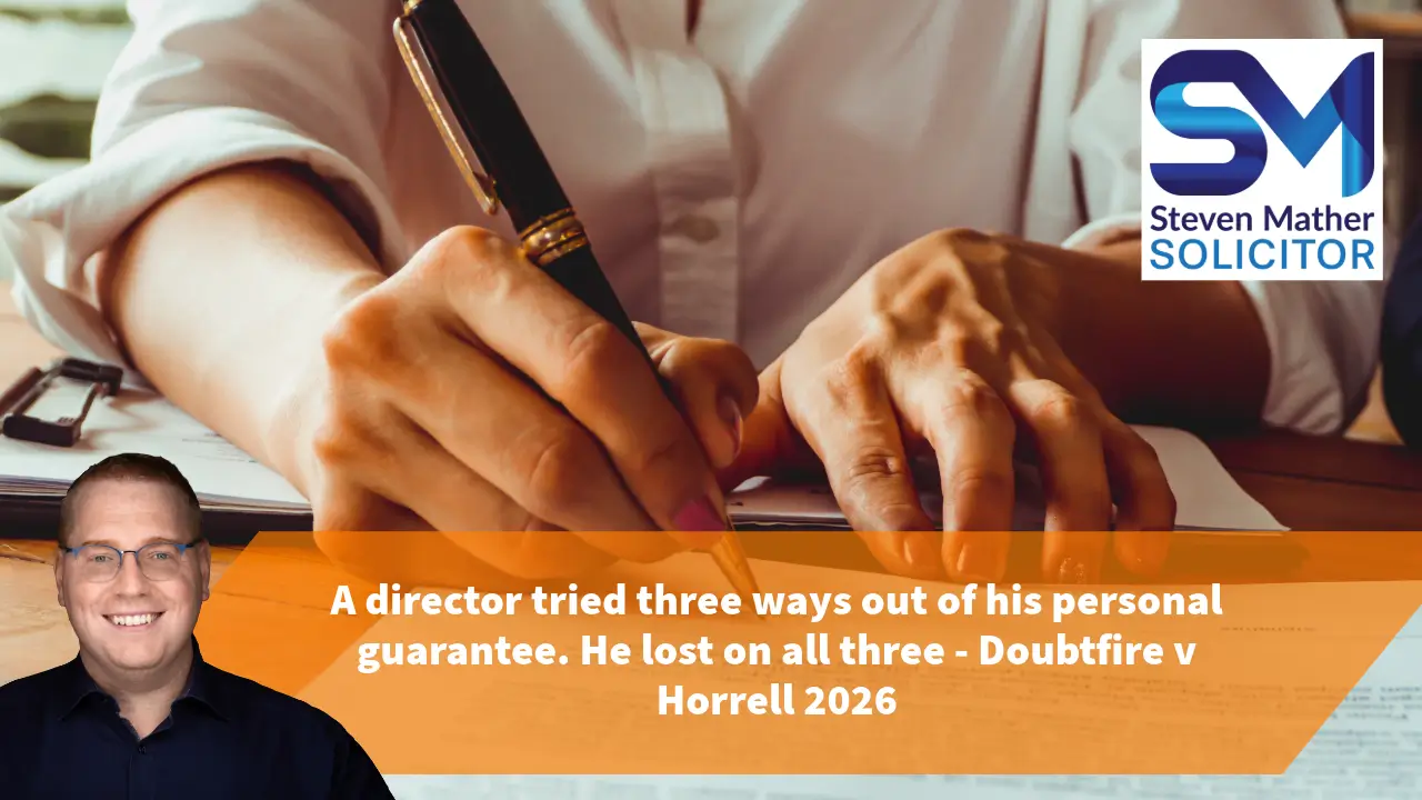 directors personal guarantees Doubtfire v Horrell 2026